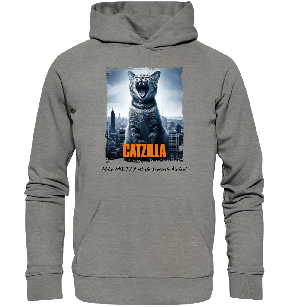 Catzilla • Katze • Unisex Premium Hoodie XS-5XL aus Bio-Baumwolle für Damen & Herren • Exklusivdesign • personalisiert