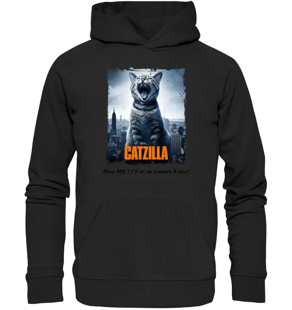 Catzilla • Katze • Unisex Premium Hoodie XS-5XL aus Bio-Baumwolle für Damen & Herren • Exklusivdesign • personalisiert