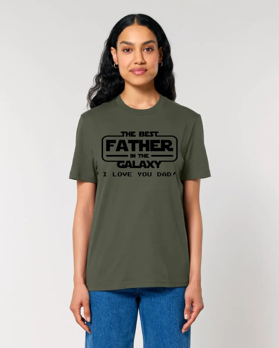 Best Father in the Galaxy • Unisex Premium T-Shirt XS-5XL aus Bio-Baumwolle für Damen & Herren • Exklusivdesign • personalisiert