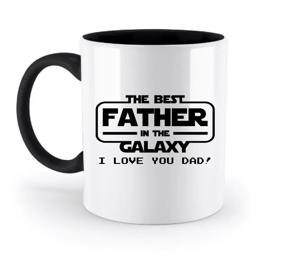 Best Father in the Galaxy • Papa • Vater • zweifarbige Tasse  • Exklusivdesign • personalisiert