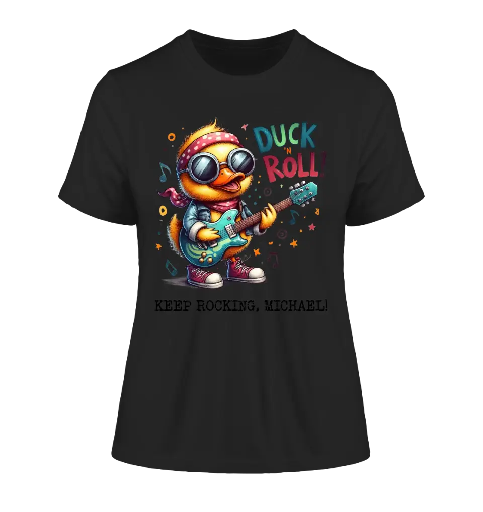 DUCK ´N ROLL • Duck • Ladies Premium T-Shirt XS-2XL made of organic cotton for women • Exclusive design • personalized