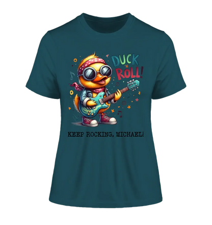 DUCK ´N ROLL • Duck • Ladies Premium T-Shirt XS-2XL made of organic cotton for women • Exclusive design • personalized