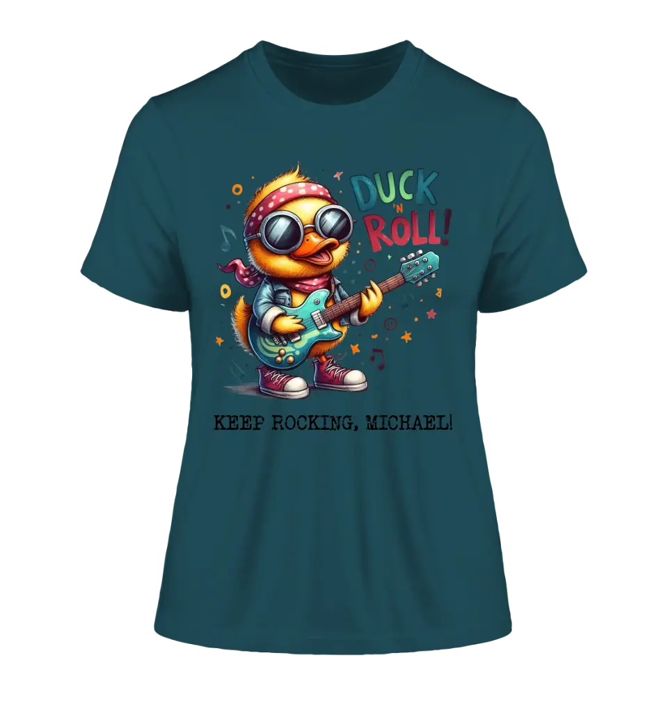 DUCK ´N ROLL • Duck • Ladies Premium T-Shirt XS-2XL made of organic cotton for women • Exclusive design • personalized