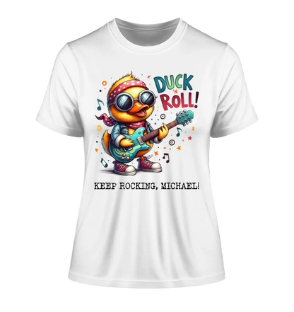 DUCK ´N ROLL • Duck • Ladies Premium T-Shirt XS-2XL made of organic cotton for women • Exclusive design • personalized