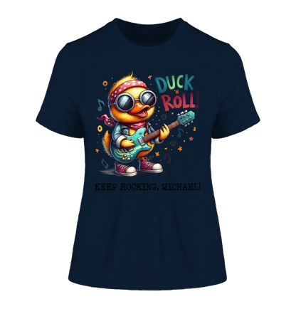 DUCK ´N ROLL • Duck • Ladies Premium T-Shirt XS-2XL made of organic cotton for women • Exclusive design • personalized