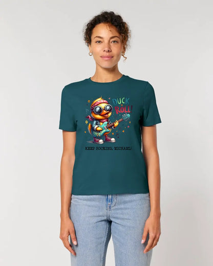 DUCK ´N ROLL • Duck • Ladies Premium T-Shirt XS-2XL made of organic cotton for women • Exclusive design • personalized