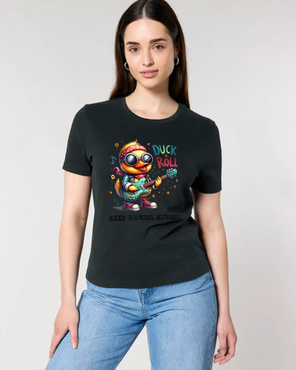 DUCK ´N ROLL • Ente • Ladies Premium T-Shirt XS-2XL aus Bio-Baumwolle für Damen • Exklusivdesign • personalisiert