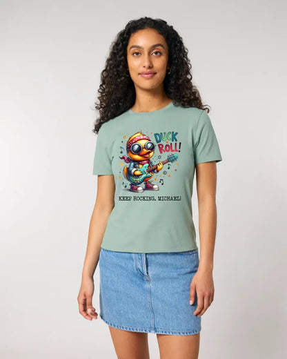 DUCK ´N ROLL • Duck • Ladies Premium T-Shirt XS-2XL made of organic cotton for women • Exclusive design • personalized