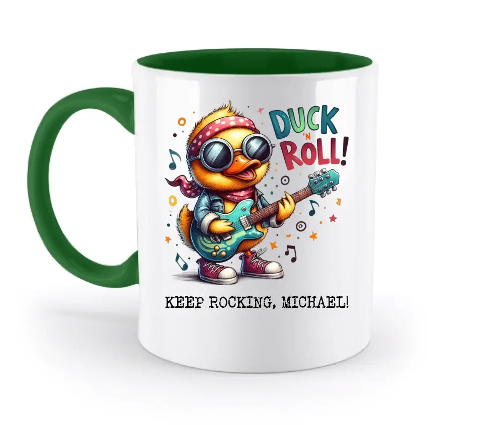 DUCK ´N ROLL • Ente • zweifarbige Tasse • Exklusivdesign • personalisiert