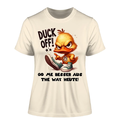 DUCK OFF • DUCK • Ladies Premium T-Shirt XS-2XL made of organic cotton for women • Exclusive design • personalized