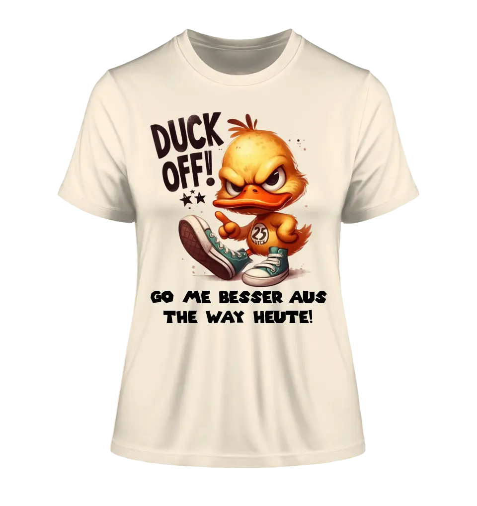 DUCK OFF • DUCK • Ladies Premium T-Shirt XS-2XL made of organic cotton for women • Exclusive design • personalized