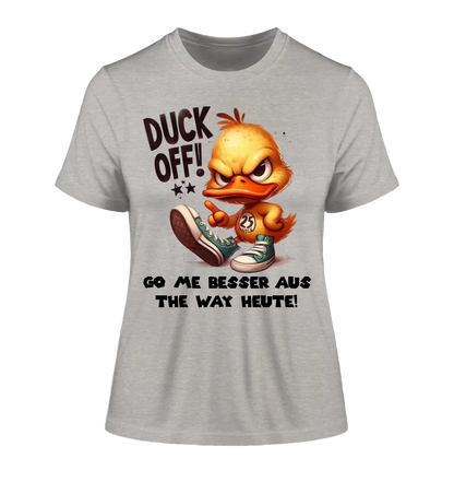 DUCK OFF • ENTE • Ladies Premium T-Shirt XS-2XL aus Bio-Baumwolle für Damen • Exklusivdesign • personalisiert