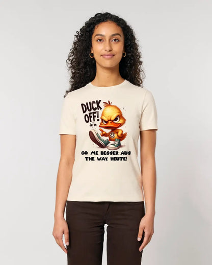 DUCK OFF • DUCK • Ladies Premium T-Shirt XS-2XL made of organic cotton for women • Exclusive design • personalized