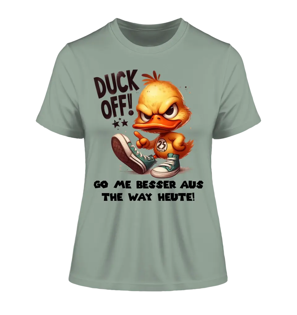 DUCK OFF • DUCK • Ladies Premium T-Shirt XS-2XL made of organic cotton for women • Exclusive design • personalized