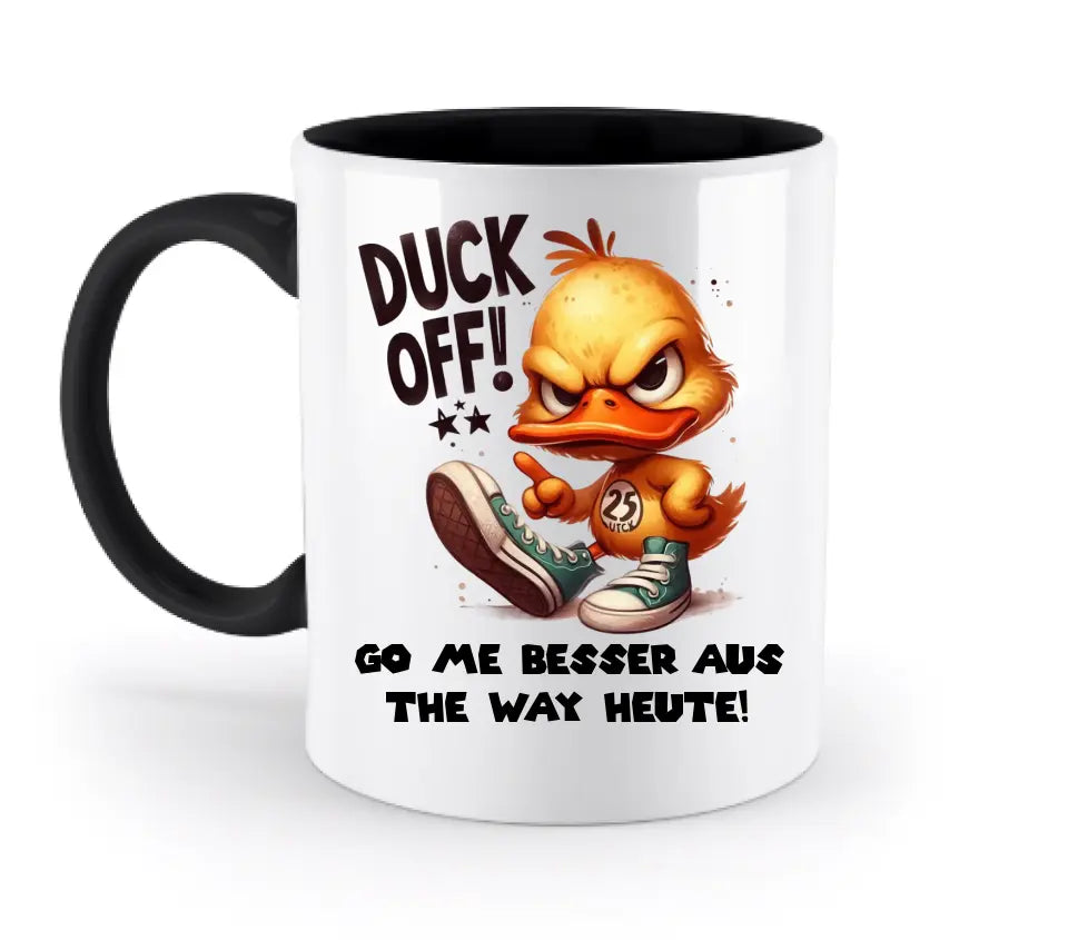 DUCK OFF • Ente • zweifarbige Tasse  • Exklusivdesign • personalisiert