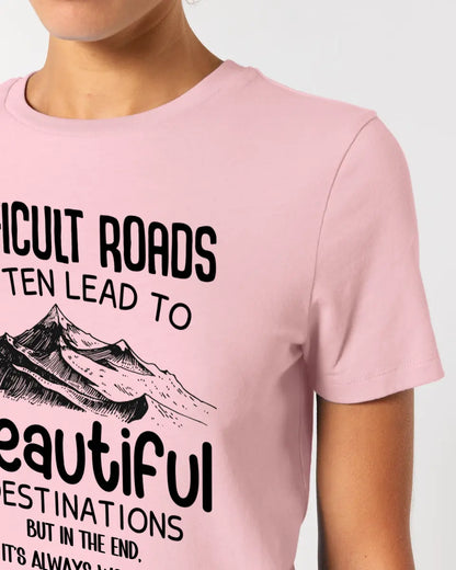 Beautiful destinations • Ladies Premium T-Shirt XS-2XL made of organic cotton for women • Exclusive design • personalized