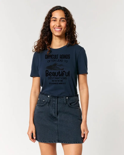 Beautiful destinations • Ladies Premium T-Shirt XS-2XL made of organic cotton for women • Exclusive design • personalized