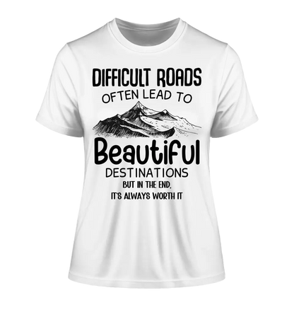 Beautiful destinations • Ladies Premium T-Shirt XS-2XL made of organic cotton for women • Exclusive design • personalized