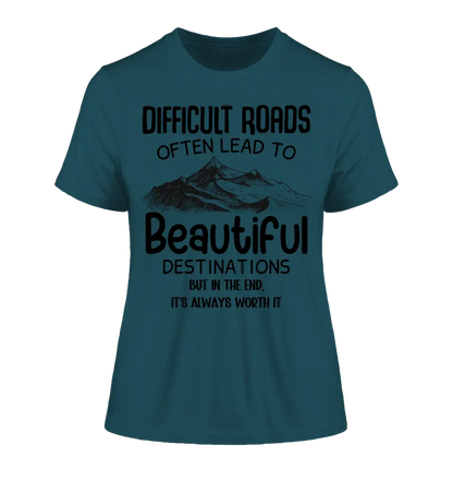 Beautiful destinations • Ladies Premium T-Shirt XS-2XL made of organic cotton for women • Exclusive design • personalized