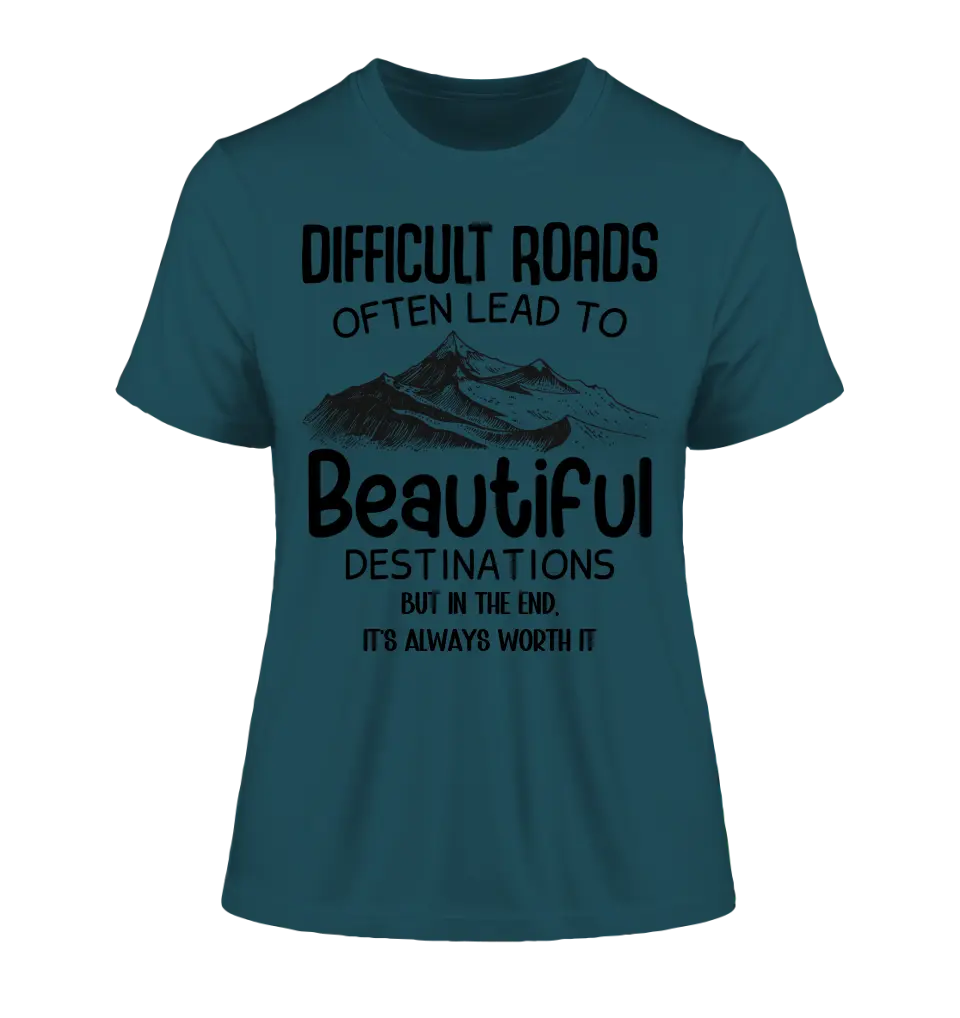 Beautiful destinations • Ladies Premium T-Shirt XS-2XL made of organic cotton for women • Exclusive design • personalized