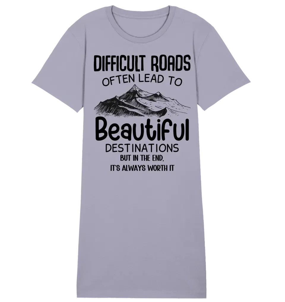 Beautiful destinations • Ladies Premium T-Shirt Kleid aus Bio-Baumwolle S-2XL  • Exklusivdesign • personalisiert