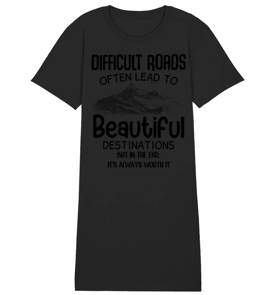 Beautiful destinations • Ladies Premium T-Shirt Kleid aus Bio-Baumwolle S-2XL  • Exklusivdesign • personalisiert