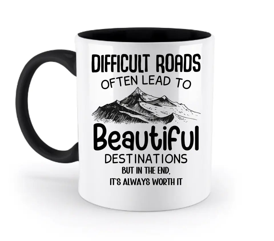 Beautiful destinations • zweifarbige Tasse  • Exklusivdesign • personalisiert