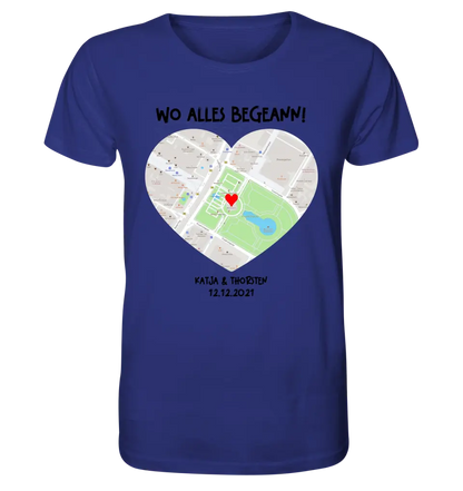 Map generator with real location and your text • Map • Maps • Unisex Premium T-Shirt XS-5XL made of organic cotton for women &amp; men • Exclusive design • personalized