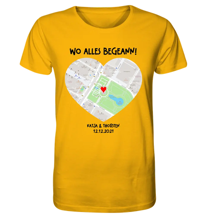 Karten-Generator mit echtem Ort und deinem Text • Karte • Maps • Unisex Premium T-Shirt XS-5XL aus Bio-Baumwolle für Damen & Herren • Exklusivdesign • personalisiert