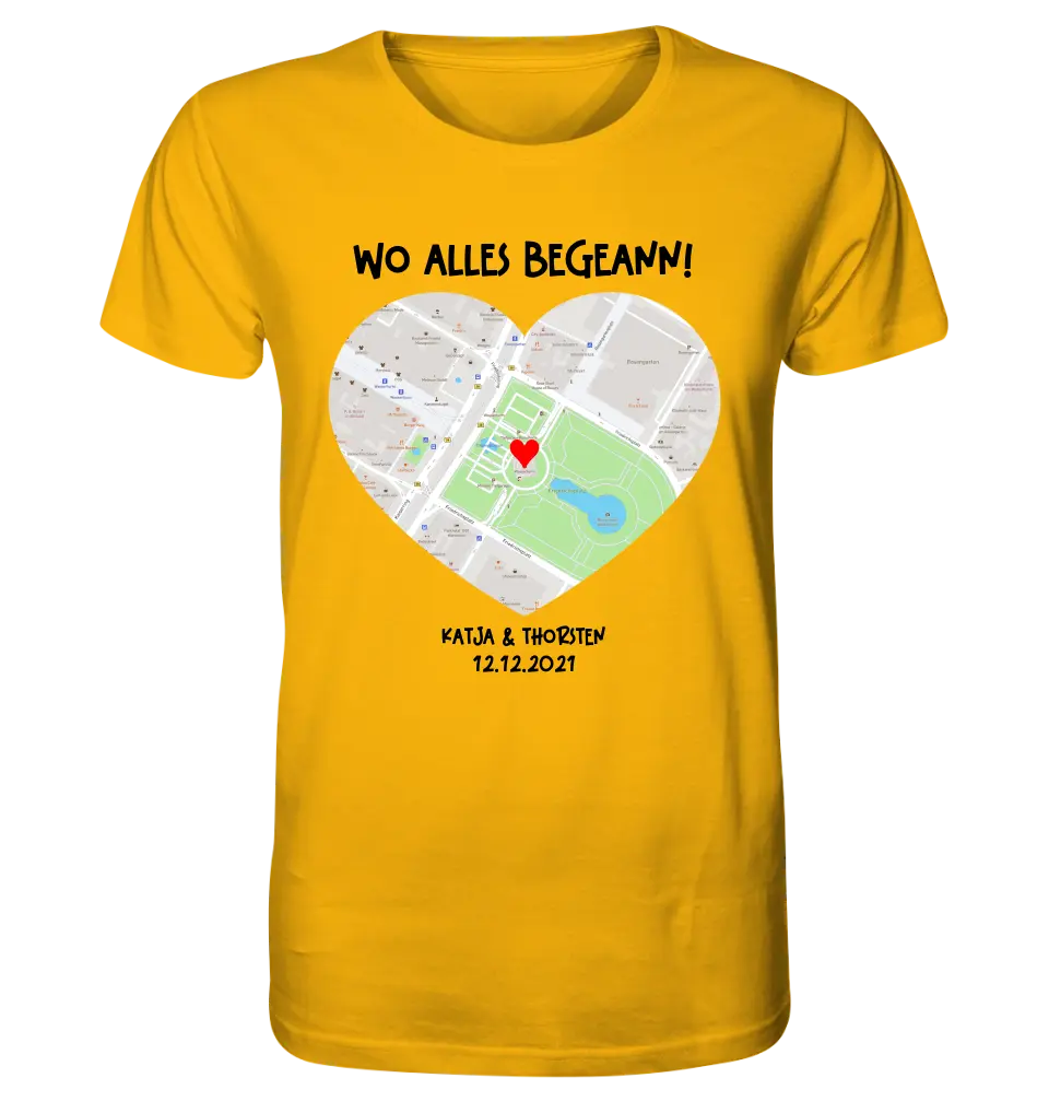 Map generator with real location and your text • Map • Maps • Unisex Premium T-Shirt XS-5XL made of organic cotton for women &amp; men • Exclusive design • personalized