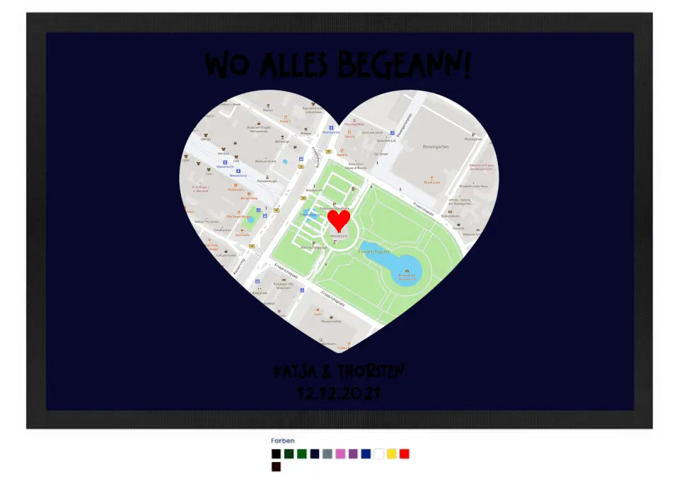 Map generator with real location and your text • Map • Maps • Doormat • Exclusive design • personalized