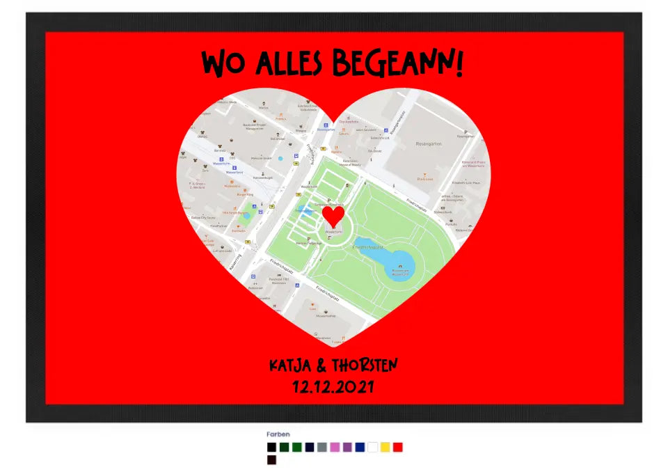 Map generator with real location and your text • Map • Maps • Doormat • Exclusive design • personalized