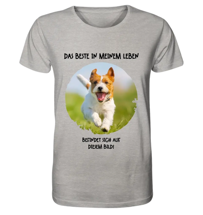 Dein Bild in Kreisform + Text • Unisex Premium T-Shirt XS-5XL aus Bio-Baumwolle für Damen & Herren • Exklusivdesign • personalisiert