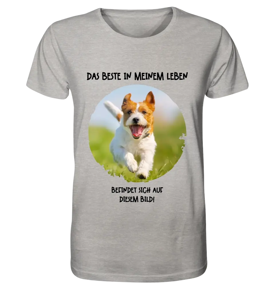 Dein Bild in Kreisform + Text • Unisex Premium T-Shirt XS-5XL aus Bio-Baumwolle für Damen & Herren • Exklusivdesign • personalisiert