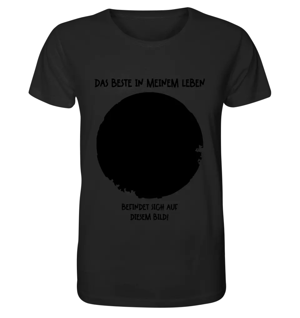 Your picture in a circle + text • Unisex premium T-shirt XS-5XL made of organic cotton for women &amp; men • Exclusive design • personalized