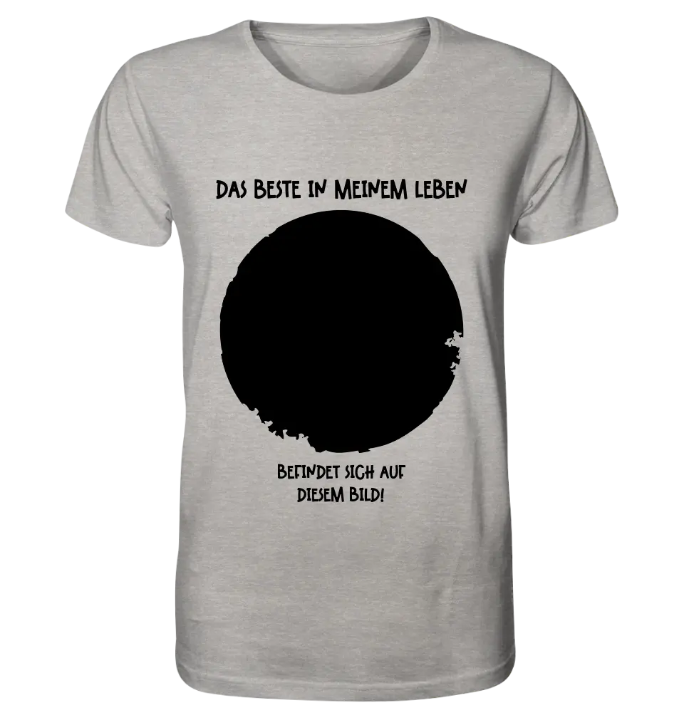 Dein Bild in Kreisform + Text • Unisex Premium T-Shirt XS-5XL aus Bio-Baumwolle für Damen & Herren • Exklusivdesign • personalisiert