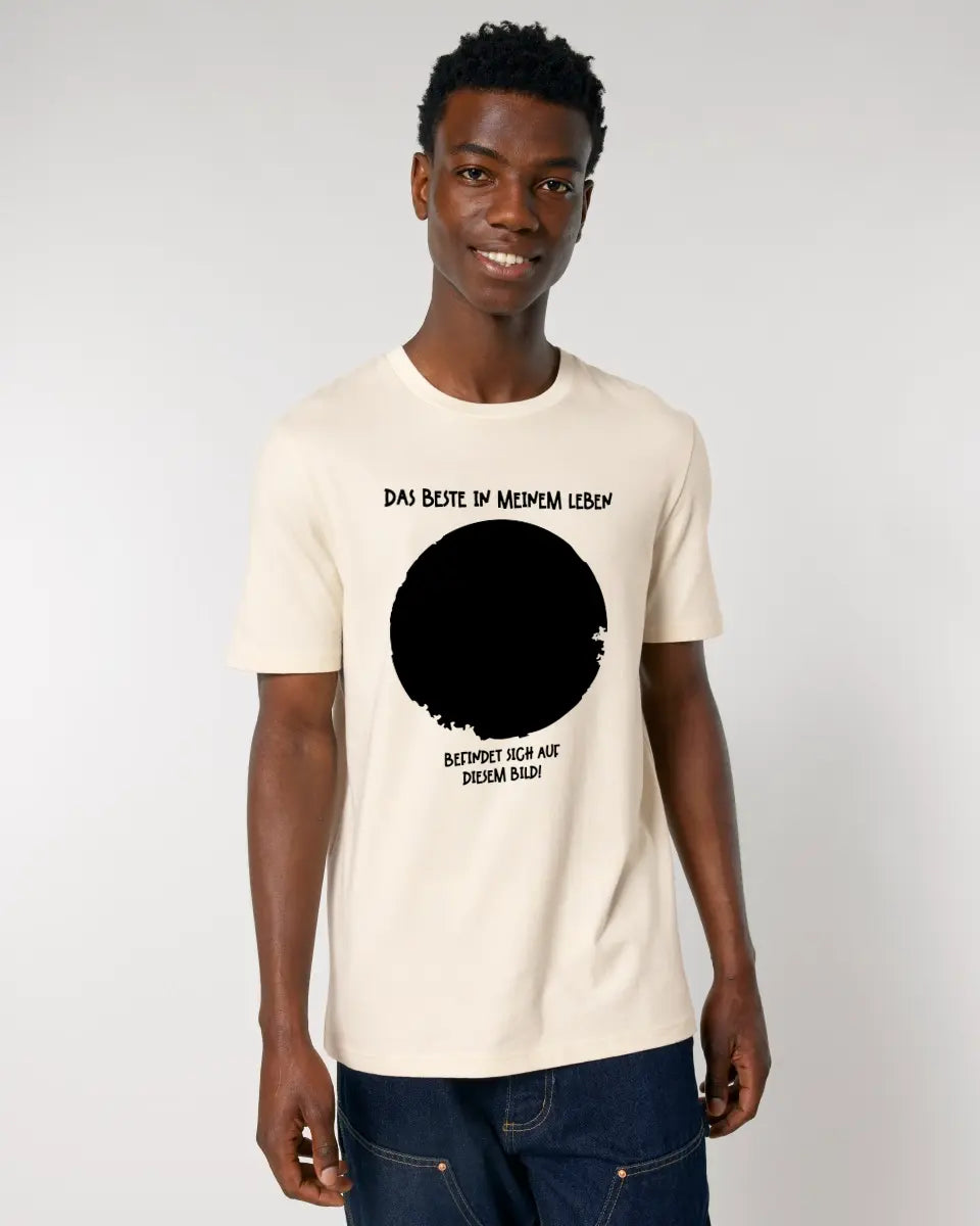 Your picture in a circle + text • Unisex premium T-shirt XS-5XL made of organic cotton for women &amp; men • Exclusive design • personalized