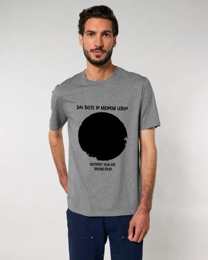 Your picture in a circle + text • Unisex premium T-shirt XS-5XL made of organic cotton for women &amp; men • Exclusive design • personalized