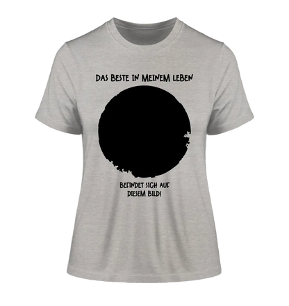 Your picture in a circle + text • Ladies Premium T-Shirt XS-2XL made of organic cotton for women • Exclusive design • personalized