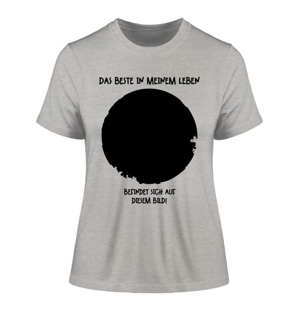 Dein Bild in Kreisform + Text • Ladies Premium T-Shirt XS-2XL aus Bio-Baumwolle für Damen • Exklusivdesign • personalisiert