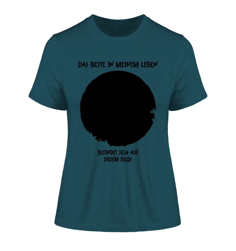 Your picture in a circle + text • Ladies Premium T-Shirt XS-2XL made of organic cotton for women • Exclusive design • personalized