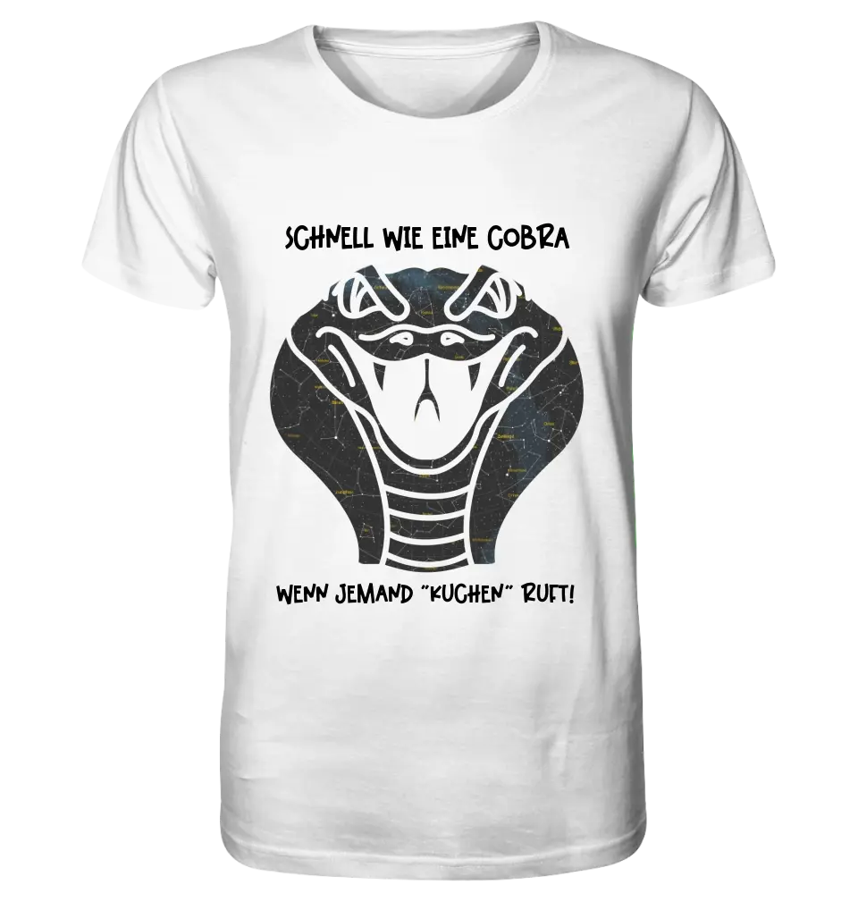 Echte Sternenkarte als Cobra + Text • Unisex Premium T-Shirt XS-5XL aus Bio-Baumwolle für Damen & Herren • Exklusivdesign • personalisiert