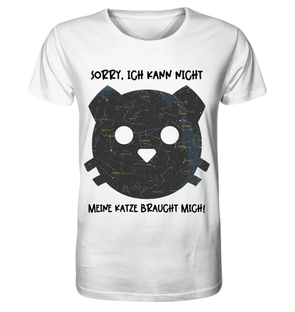 Echte Sternenkarte als Katze + Text • Unisex Premium T-Shirt XS-5XL aus Bio-Baumwolle für Damen & Herren • Exklusivdesign • personalisiert