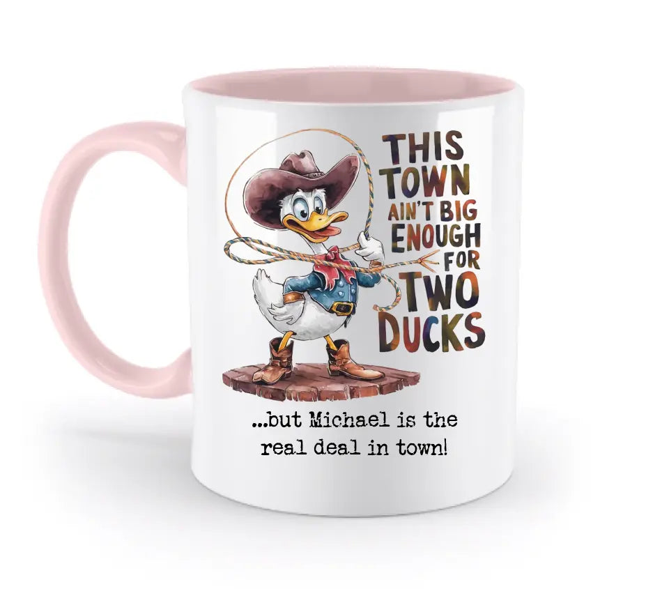 THIS TOWN 2 • DUCK • ENTE • zweifarbige Tasse  • Exklusivdesign • personalisiert