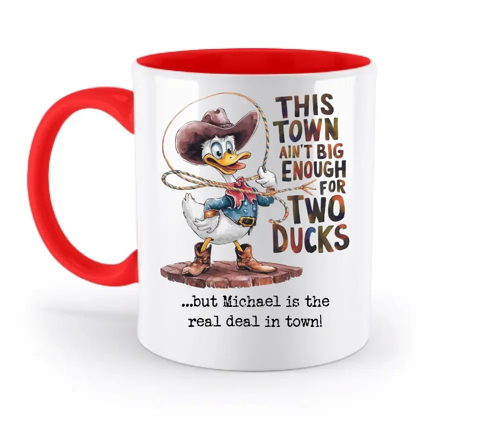 THIS TOWN 2 • DUCK • ENTE • zweifarbige Tasse  • Exklusivdesign • personalisiert