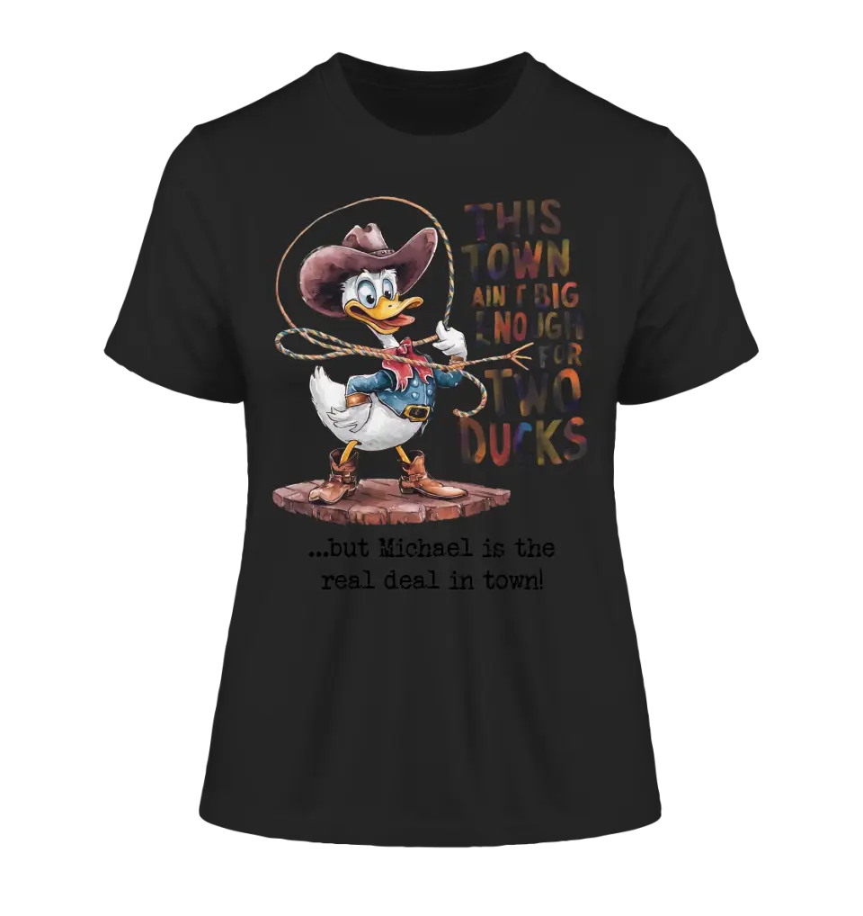 THIS TOWN 2 • DUCK • ENTE • Ladies Premium T-Shirt XS-2XL aus Bio-Baumwolle für Damen • Exklusivdesign • personalisiert