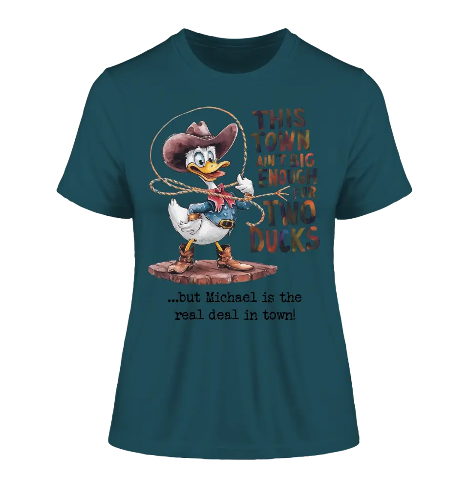 THIS TOWN 2 • DUCK • DUCK • Ladies Premium T-Shirt XS-2XL made of organic cotton for women • Exclusive design • personalized