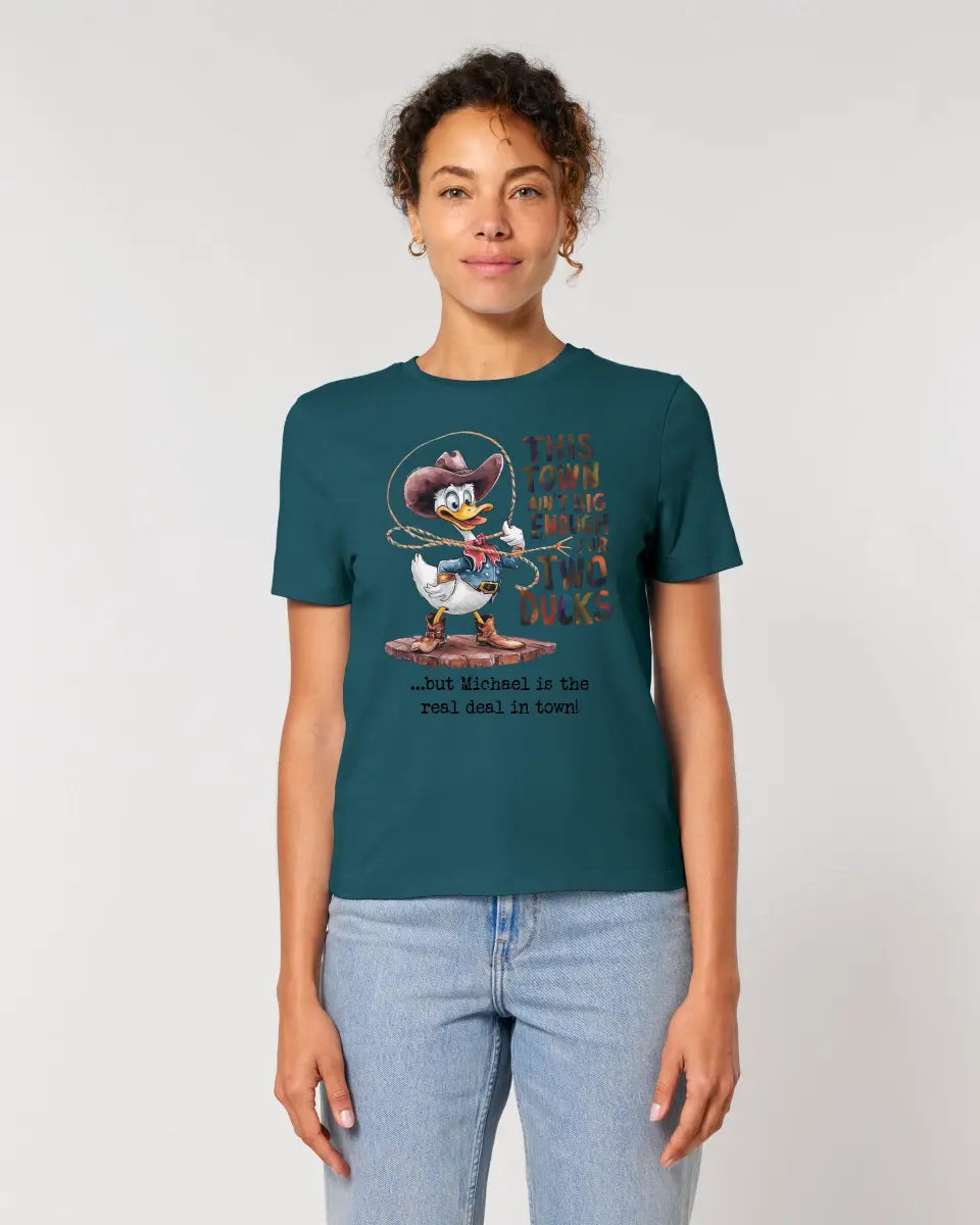 THIS TOWN 2 • DUCK • DUCK • Ladies Premium T-Shirt XS-2XL made of organic cotton for women • Exclusive design • personalized