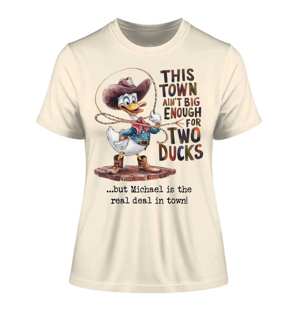 THIS TOWN 2 • DUCK • DUCK • Ladies Premium T-Shirt XS-2XL made of organic cotton for women • Exclusive design • personalized