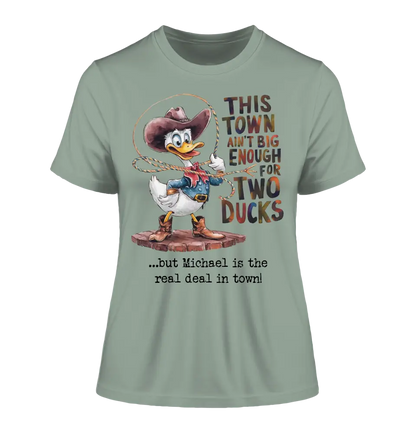 THIS TOWN 2 • DUCK • DUCK • Ladies Premium T-Shirt XS-2XL made of organic cotton for women • Exclusive design • personalized